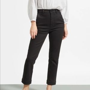 | Everlane | Slim Crop Straight Black Pants Size 2
